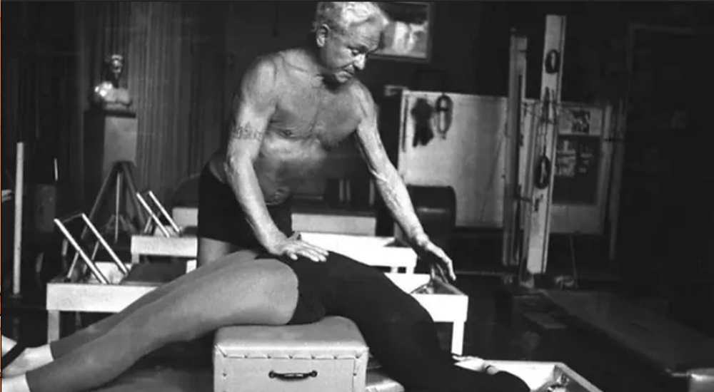 joseph pilates teaching on reformer